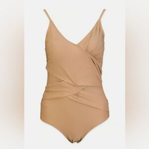 Nicole Miller Tan One Piece Swimsuit